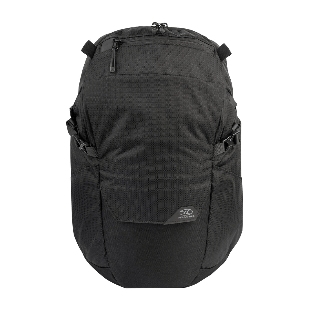 Highlander Roam Pack 28L daypack i sort med ventilerende rygsystem