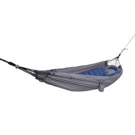 Exped Scout Hammock i grå, lagt frem uden ophæng