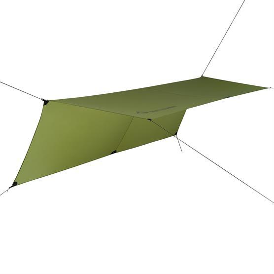 Sea to Summit Jungle Hammock Tarp i 30D nylon over hængekøje