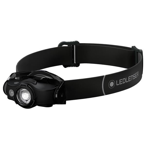 LED Lenser MH4 pandelampe med justerbart hoved og elastisk pandebånd
