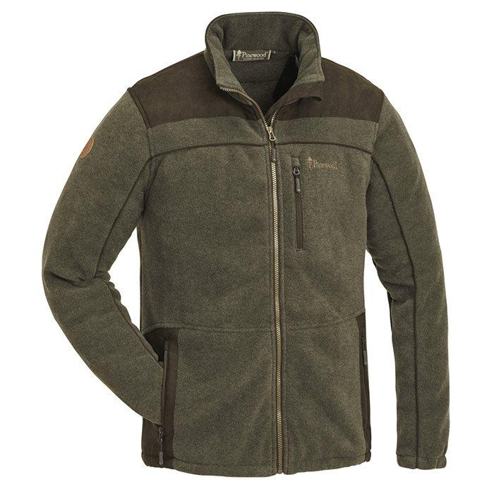 Pinewood Prestwick Exclusive fleecejakke i oliven og sortbrun