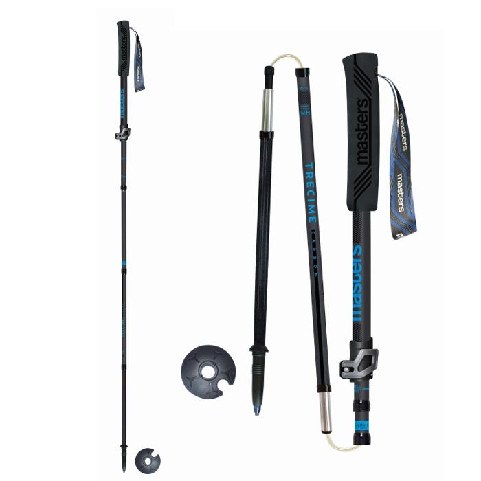 Masters Trecime Carbon premium vandrestav i sort og blå, 190 gram per stav